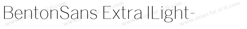 BentonSans Extra lLight字体转换